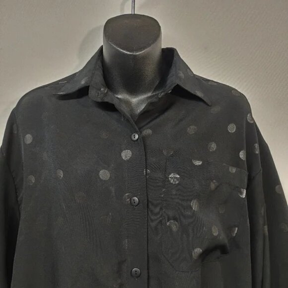 Gianna Women's Black Button Down Shirt Size L - Picture 3 of 7